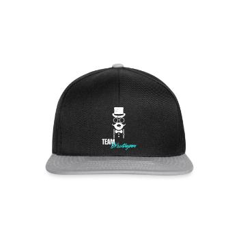 Team Bräutigam Junggeselle Polterer Hipster Herren - Snapback Cap - Schwarz/Grau - Vorne