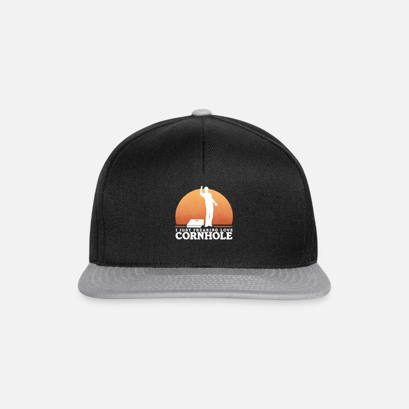 Cornhole Player Blind Hole Bean Bag cadeau - Casquette snapback - noir/gris