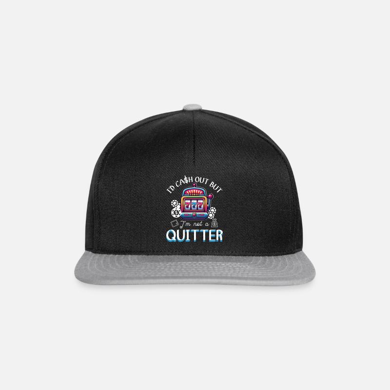 Casino Night Jackpot Winner Not A Quitter - Snapback Cap - black/grey