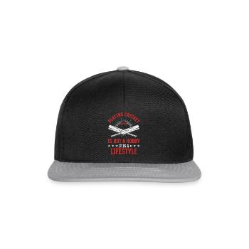 Jouer au cricket n’est pas un passe-temps, c’est un mode de vie. - Casquette snapback - noir/gris - Devant