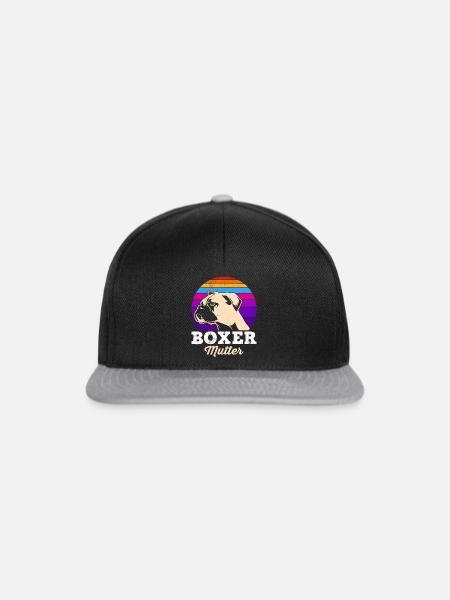 BOXER MUTTER Deutscher Boxer Hundebesitzerin - Snapback Cap - Schwarz/Grau