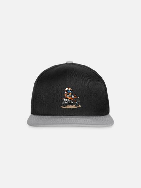 Motocross Kid - Snapback Cap - Schwarz/Grau