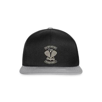 Citations de racquetball - Ne pas déranger, je joue à R - Casquette snapback - noir/gris - Devant