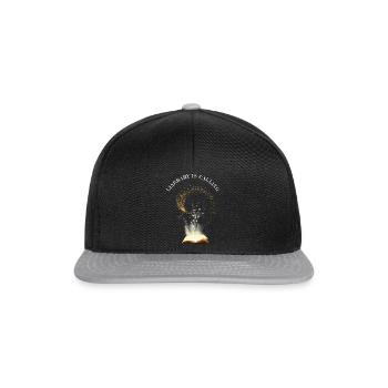 Bibliothek ruft - Snapback Cap - Schwarz/Grau - Vorne