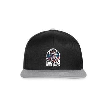 Otter Space Astronaut Weltall Otter Seeotter - Snapback Cap - Schwarz/Grau - Vorne
