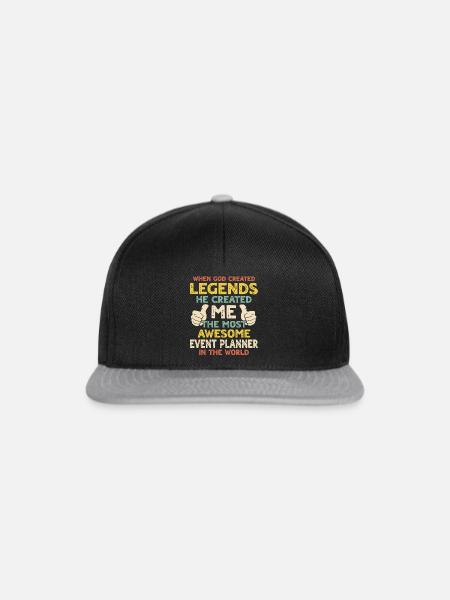 Event Planer - Snapback Cap - Schwarz/Grau