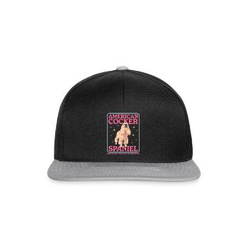 American Cocker Spaniel maman chien cadeau - Casquette snapback - noir/gris - Devant
