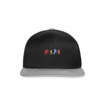 Squash player silhouettes Squash - Snapback Cap - black/grey - Front