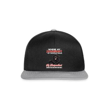 Terre-Neuve LÀ OÙ MA CONNAISSANCE DE LA NATURE HUMAINE ÉCHOUE - Casquette snapback - noir/gris - Devant