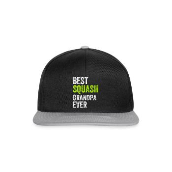 Best Squash Grandpa Ever - Grandpa Squash Player - Snapback Cap - Schwarz/Grau - Vorne