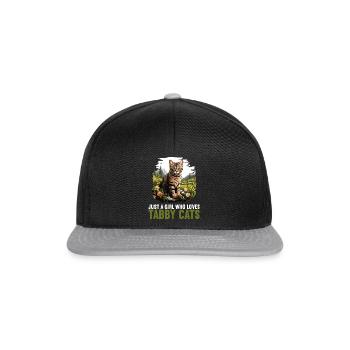 Tabby Kitten Tabby Cat - Snapback Cap - black/grey - Front
