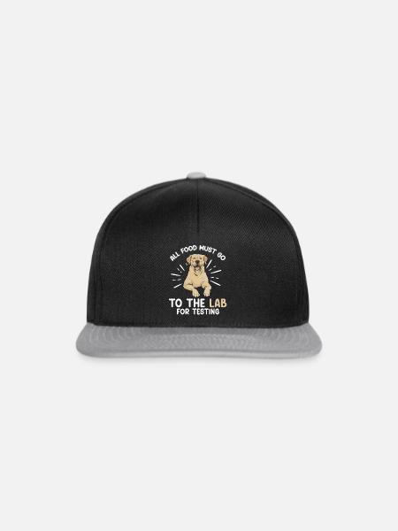 Gelber Labrador Retriever - Snapback Cap - Schwarz/Grau