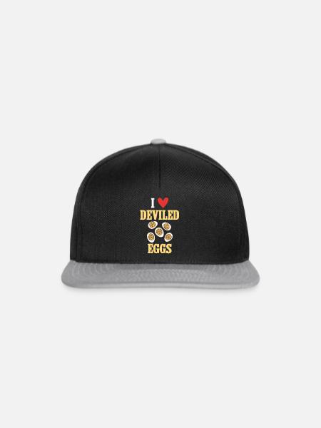 Gefüllte Eier Deviled Eggs - Snapback Cap - Schwarz/Grau