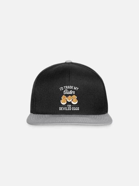 Gefüllte Eier Deviled Eggs - Snapback Cap - Schwarz/Grau