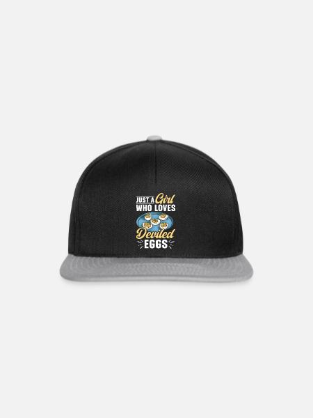 Gefüllte Eier Deviled Eggs - Snapback Cap - Schwarz/Grau