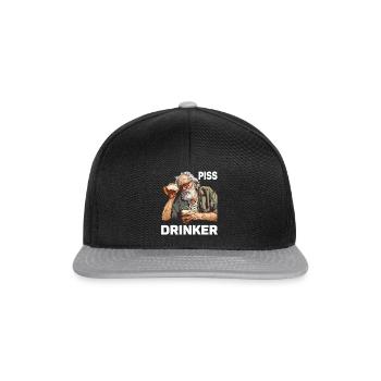 Piss Drinker 46 - Snapback Cap - Schwarz/Grau - Vorne