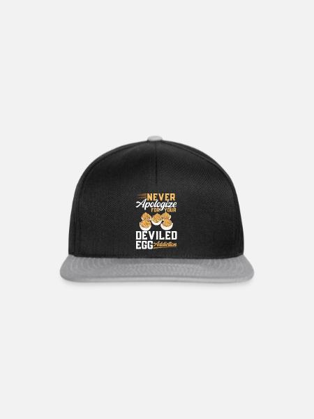 Gefüllte Eier Deviled Eggs - Snapback Cap - Schwarz/Grau