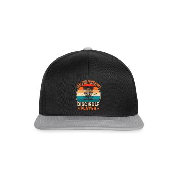 Disc Golfer Je suis le super joueur de disc golf - Casquette snapback - noir/gris - Devant