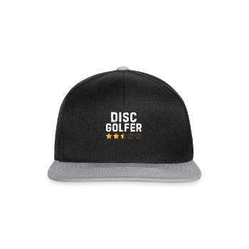 Disc Golf drôle avec avis 5 étoiles - Disc Golf - Casquette snapback - noir/gris - Devant