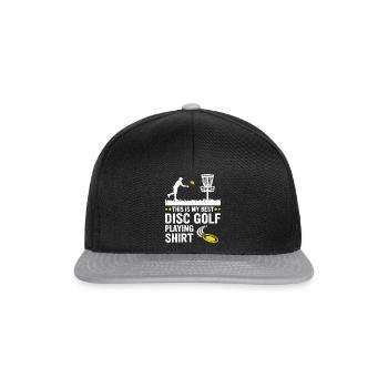 This is my best disc golf playing shirt Disc Golfi - Snapback Cap - black/grey - Front