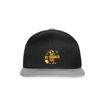 Elle est ma moitié ivre 2 - Casquette snapback - noir/gris - Devant