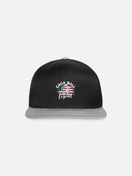 Gaga Ball Sprüche - Snapback Cap - Schwarz/Grau
