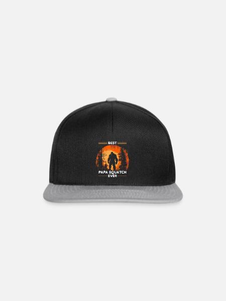 Best Papa Squatch Ever - Snapback Cap - Schwarz/Grau