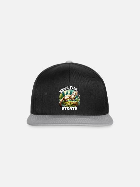Save Hermelin - Snapback Cap - Schwarz/Grau