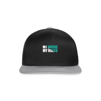 Landscaping - My house my rules - Gardener Landsca - Snapback Cap - black/grey - Front