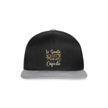 Cafecito Lover Drinking Cafecito Mix Cuban Coffee - Snapback Cap - black/grey - Front