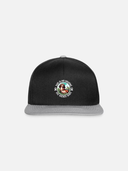 Dackel Gassi Gehen - Snapback Cap - Schwarz/Grau