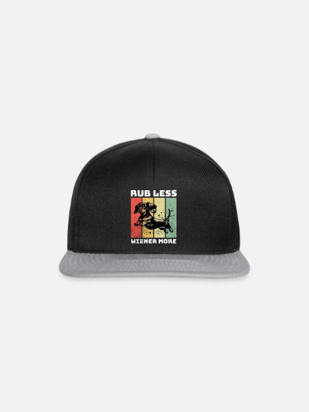 Dackel Sprüche - Snapback Cap - Schwarz/Grau