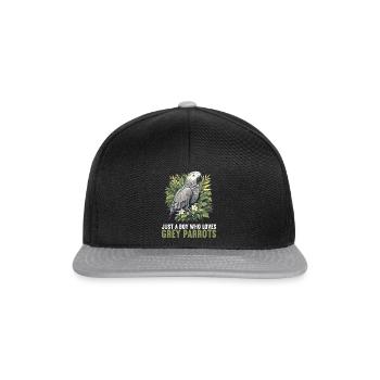 Perroquets gris d’Afrique - Casquette snapback - noir/gris - Devant