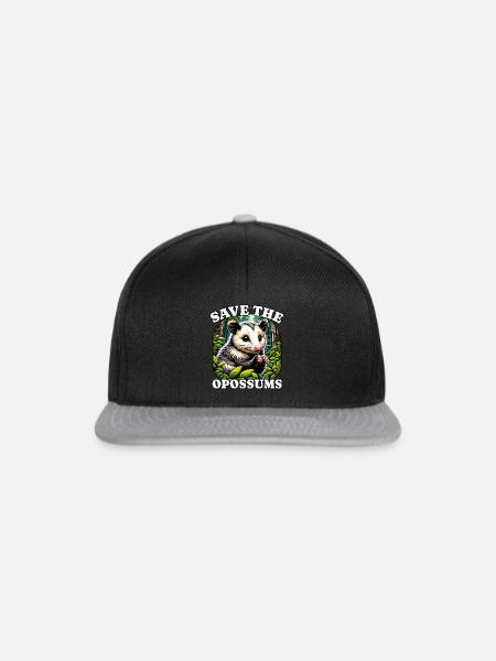 Save Opossum - Snapback Cap - Schwarz/Grau