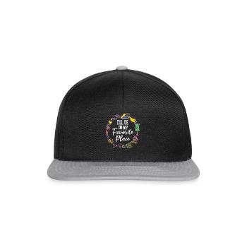 Je serai dans mon endroit préféré - Sewing Lover - Casquette snapback - noir/gris - Devant