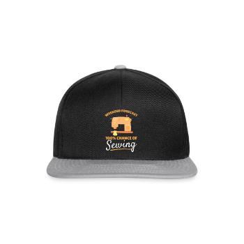 Prévision week-end 100% chance de Couture - Couture - Casquette snapback - noir/gris - Devant