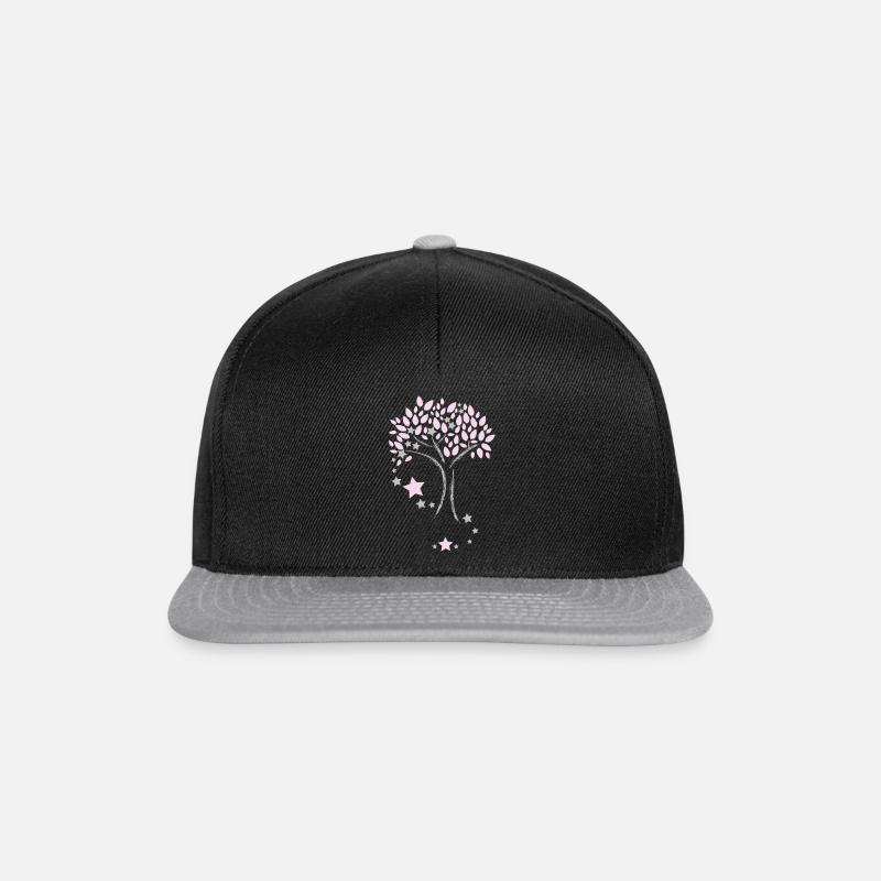 Baum Sterne - Snapback Cap - Schwarz/Grau