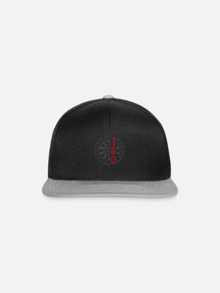 Darts 180 Vintage Dartscheibe - Snapback Cap - Schwarz/Grau