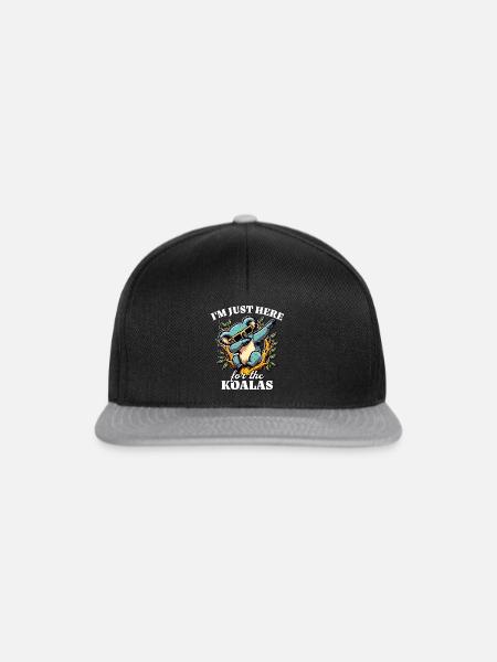 Lustige Koala Sprüche - Snapback Cap - Schwarz/Grau