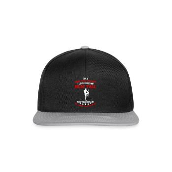 I'm a Muay Thai Fighter I love fighting Muay Thai - Snapback Cap - black/grey - Front