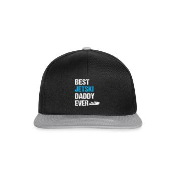 Best jetski Daddy Ever - Jetski Racing Daddy Jetsk - Snapback Cap - Schwarz/Grau - Vorne