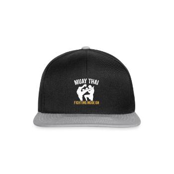 Muay Thai fighting Mode On - Muay Thai Fighter Tha - Snapback Cap - black/grey - Front