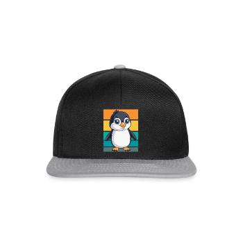 Pingouin rétro - Casquette snapback - noir/gris - Devant