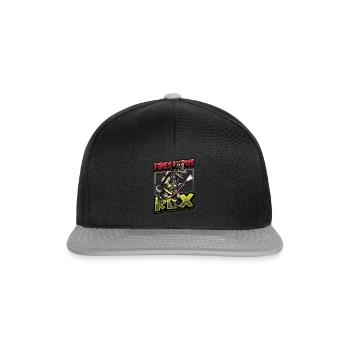 Firesaurus Rex Feuerwehr Dinosaurier Abenteuer - Snapback Cap - Schwarz/Grau - Vorne