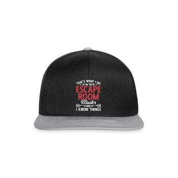 Escape Room - Snapback Cap - Schwarz/Grau - Vorne