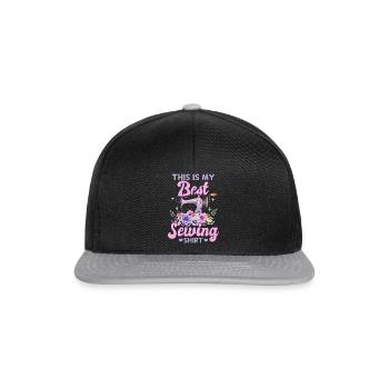 This is my best Sewing shirt Funny Sewing Lover - Snapback Cap - black/grey - Front