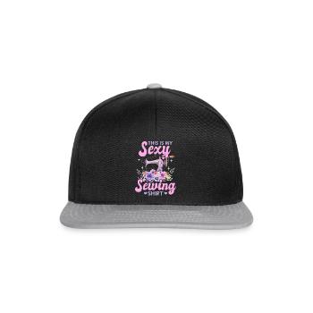 This is my sexy Sewing shirt Funny Sewing Lover - Snapback Cap - black/grey - Front