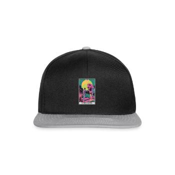 Tarotkarten Tarotkarte Strength Kraft - Snapback Cap - Schwarz/Grau - Vorne