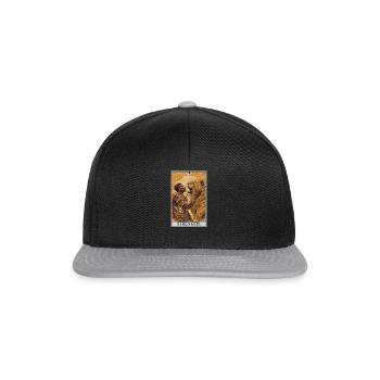 Tarotkarten Tarotkarte Strength Kraft - Snapback Cap - Schwarz/Grau - Vorne