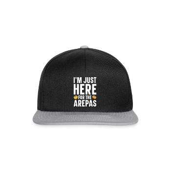 Arepa Kolumbianisches Essen - Snapback Cap - Schwarz/Grau - Vorne